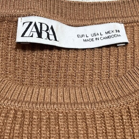 Tan Zara Sweater- Size L - Picture 4 of 5